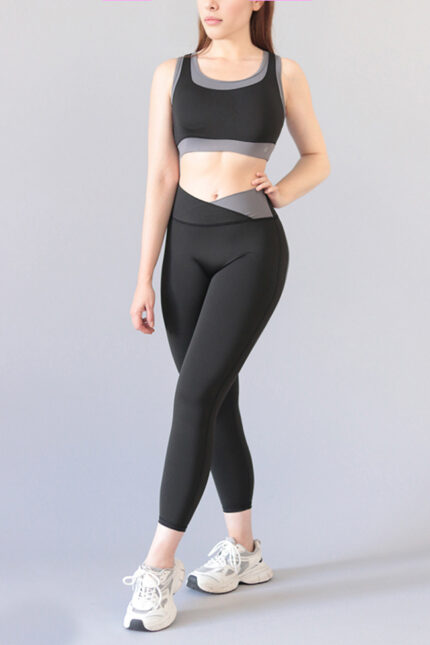 SET LYCRA LIGERA NEGRO GRIS